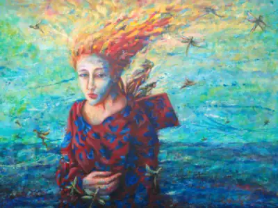Acrylic painting Ninfa for sale