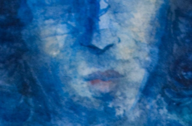 Detail 2 Watercolor Detail of "Re-Vivencia" by Pablo Montes