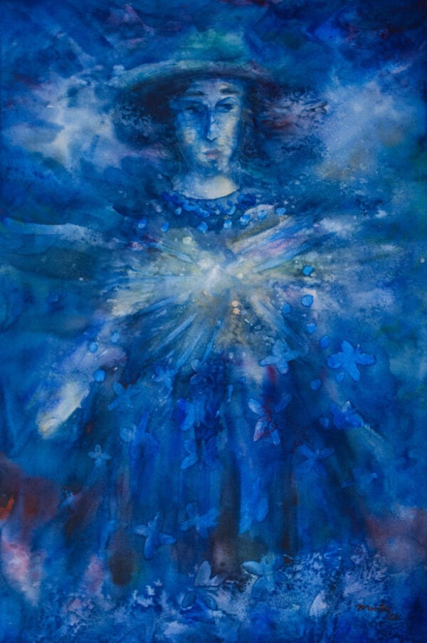 Watercolor Detail of "Re-Vivencia" by Pablo Montes