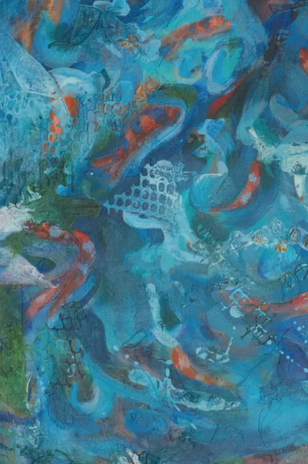 Piscis Dreaming in Charco Azul, painting by Detail-2