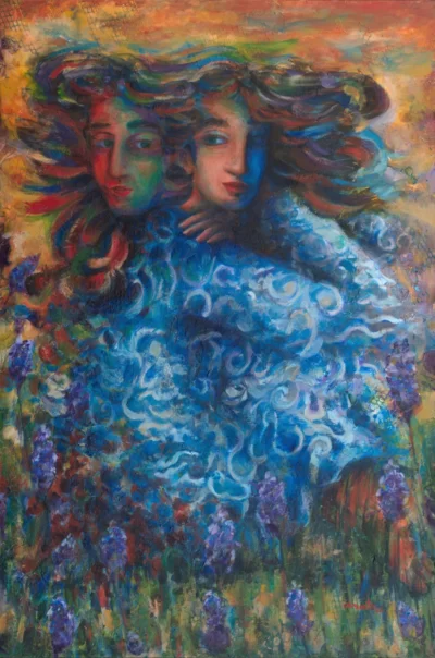 Gemini Fantasizing with Aibonito in Mercury painting