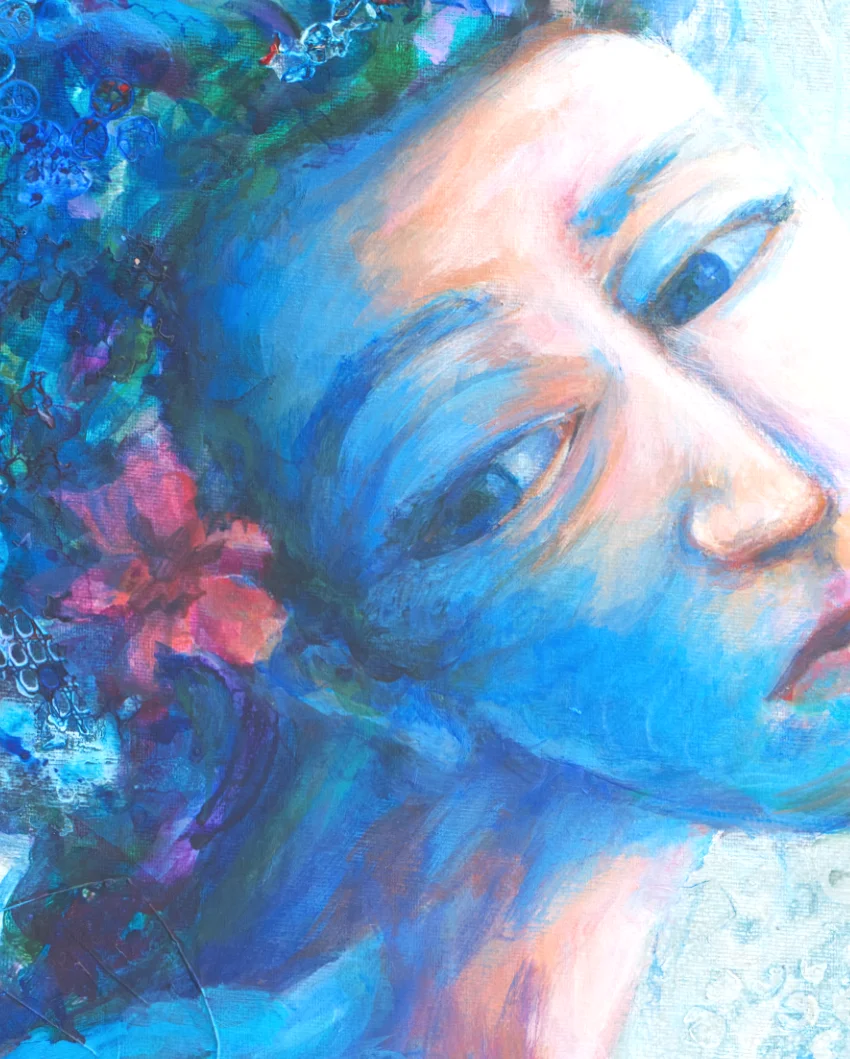 Detail-1 Painting La Manada Interior for sale by Pablo Montes O’Neill